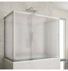 Шторка на ванну Kubele DE019 P3U-MAT-CH, 170х75 см, профиль хром
