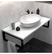 Столешница с раковиной 1MarKa Grunge Loft 90 бетон светлый