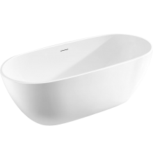 Акриловая ванна Vincea VBT-408-1700 170x80 см, отдельностоящая, овальная, с ножками, со сливом-переливом