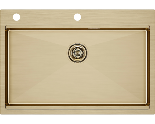 Мойка кухонная Paulmark Kroner-Pro PM707551-BG брашированное золото