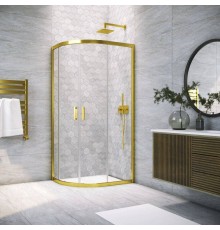 Душевой уголок Vegas Glass ZS-F Tur Novo h1900 90*80 09 01 профиль золото, стекло прозрачное