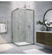 Душевой уголок Vegas Glass ZA Tur Novo h1900 80 08 01 профиль глянцевый хром, стекло прозрачное