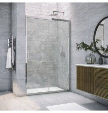Душевая дверь в нишу Vegas Glass ZP Tur Novo h1900 100 08 01 профиль глянцевый хром, стекло прозрачное