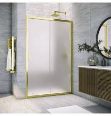 Душевая дверь в нишу Vegas Glass ZP Tur Novo h1900 115 09 10 профиль золото, стекло сатин