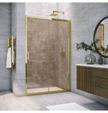 Душевая дверь в нишу Vegas Glass ZP Tur Novo h1900 115 09 05 профиль золото, стекло бронза