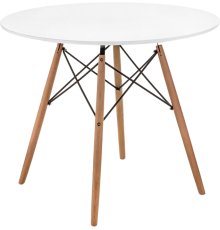 Обеденный стол Woodville Table 90x90 см, white, wood