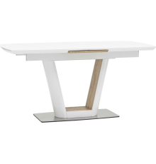 Обеденный стол Stool Group Атланта 160x90 см, раскладной, глянцевый белый