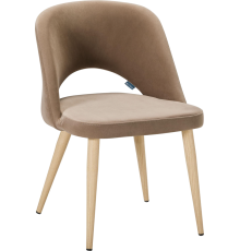 Стул R-Home Lars микровелюр diag beige, ножки натуральный дуб