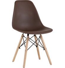 Комплект стульев Stool Group Eames DSW разборный каркас, коричневый 4 шт