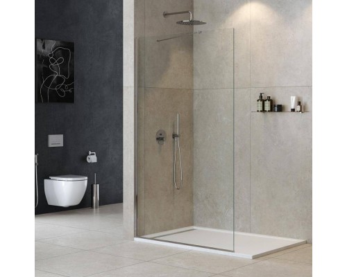 Душевая перегородка Cezares Liberta L-1-TB-140-C-Cr профиль хром, стекло прозрачное