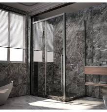 Душевой уголок Veconi Premium Trento PTC-SP-30GR 150x100, профиль брашированный графит, стекло прозрачное