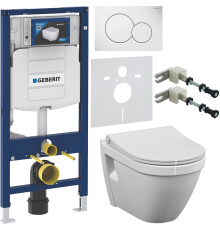 Комплект Унитаз подвесной VitrA S50 7740B003-0850 с бидеткой + Крышка 801-003-019 с микролифтом + Инсталляция Geberit Duofix UP 320 111.300.00.5 + Кнопка Sigma 01 115.770.11.5 белая + Крепления 111.815.00.1 к стене + Шумоизоляция 156.050.00.1