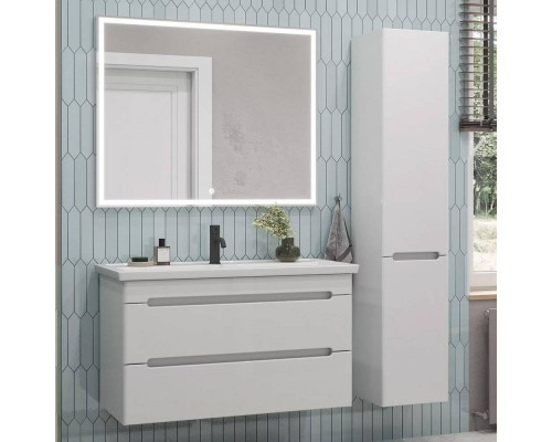 Мебель для ванной комнаты SanStar Адель 100 подвесная, белая, раковина Kirovit Фостер 100