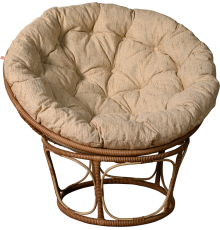 Садовое кресло BiGarden Papasan какао, подушка бежевая