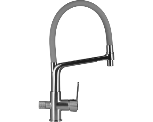 Смеситель для кухни Wisent W4755A-9 сатин, серый