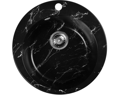 Мойка кухонная Wisent WA04-11 мрамор черно-белый