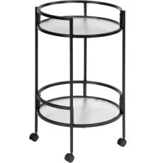 Журнальный столик Woodville Kotani 50x50 см, black, clear
