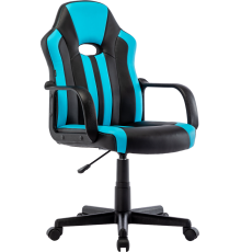 Игровое кресло BRABIX Stripe GM-202 черное, голубое