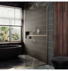 Душевая перегородка Maybahglass MGD-710-5у 109 см, профиль хром матовый, стекло бронза матовое
