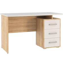 Компьютерный стол Woodville Лайт-2 120x60 см, дуб сонома, белый