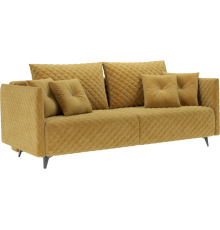 Диван Mebel-Ars Вашингтон велюр cabrio 27 желтый