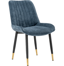 Стул Woodville Seda 1 blue, ножки black, gold