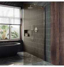 Душевая перегородка Maybahglass MGD-691-5ш 89 см, профиль хром матовый, стекло бронза