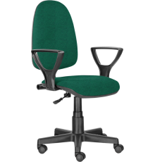 Компьютерное кресло BRABIX Prestige Ergo MG-311 регулируемая эргономичная спинка, ткань, черно-зеленое