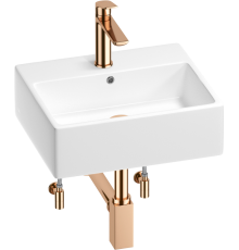 Комплект Wellsee Graceful Pro 201004589 глянцевый белый, розовое золото, 5 в 1