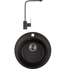 Комплект Мойка кухонная Wisent MWR510-27 кофе + Смеситель WP49-098-6-27 кофе