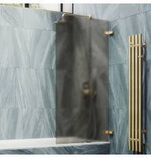 Шторка на ванну Maybahglass MGV-652-3 70 см, профиль золото, стекло бронза матовое