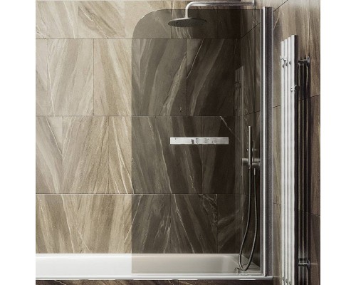 Шторка на ванну Maybahglass MGV-783-5 70x140, профиль матовый хром, стекло бронза