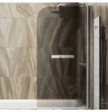 Шторка на ванну Maybahglass MGV-784-5 70x140, профиль матовый хром, стекло матовая бронза