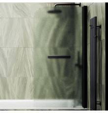 Шторка на ванну Maybahglass MGV-793-6 80x140, профиль черный, стекло сатин