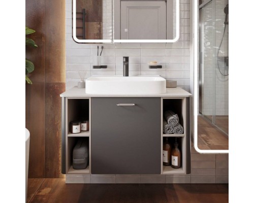 Тумба под раковину VOQ Drexel Drexel 80 anthracite cream (Ненадлежащее качество: трещина на задней перекладине)