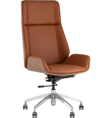 Кресло руководителя Stool Group Crown SN коричневое