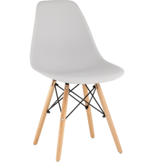 Комплект стульев Stool Group DSW светло-серый, ножки светлое дерево, 4 шт.