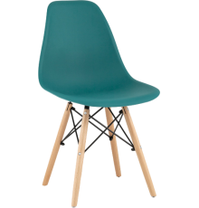 Комплект стульев Stool Group DSW темно-бирюзовый, ножки светлое дерево, 4 шт.