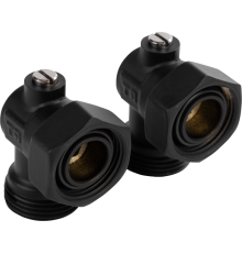 Узел нижнего подключения Royal Thermo 3/4"x3/4" евроконус, угловой, черный