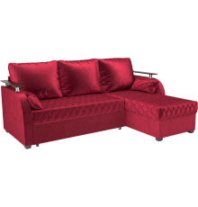 Угловой диван Mebel-Ars Токио бархат красный star velvet 3 dark red