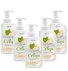 Набор Grass Средство для мытья посуды Grass Crispi пенка, с соком груши и экстрактом базилика, 550 мл 5 шт