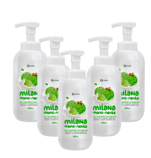 Набор Grass Жидкое мыло Grass Milana мыло-пенка, с дозатором, сливочно-фисташковое мороженое, 500 мл 5 шт