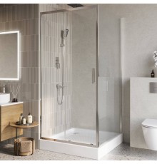 Душевой уголок BelBagno Luce A-1-100/100-C-Cr стекло прозрачное