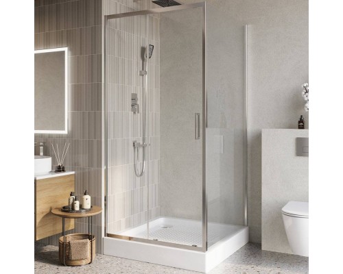 Душевой уголок BelBagno Luce A-1-100/100-C-Cr стекло прозрачное