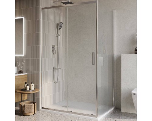 Душевой уголок BelBagno Luce AH-1-100/80-C-Cr стекло прозрачное
