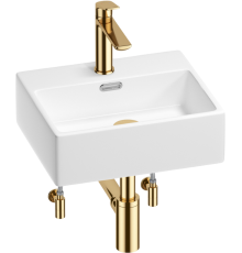 Комплект Wellsee Graceful Pro 201004528 глянцевый белый, золото, 5 в 1