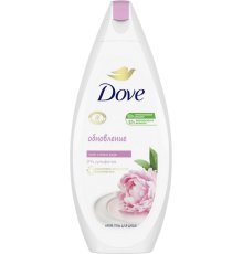 Крем-гель для душа Dove Обновление сливочная ваниль и пион, для атопиков, гипоаллергенный, без сульфатов, увлажняющий, 250 мл