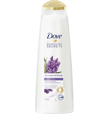 Шампунь Dove Nourishing secrets Густые и сильные лаванда и розмарин, увлажняющий, питательный, для кудрявых волос, для всех типов волос, для поврежденных волос, для тонких волос, для ежедневного применения, 380 мл