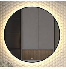 Зеркало круглое Defesto Aura DF 2996S 90x90, с теплой подсветкой