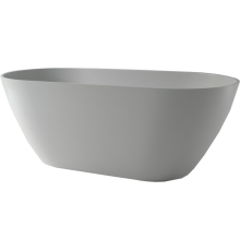 Ванна из искусственного камня Holbi Venus new 1.01.002.11.1 160x80 см, отдельностоящая, овальная, с донным клапаном, белая матовая, фурнитура белая